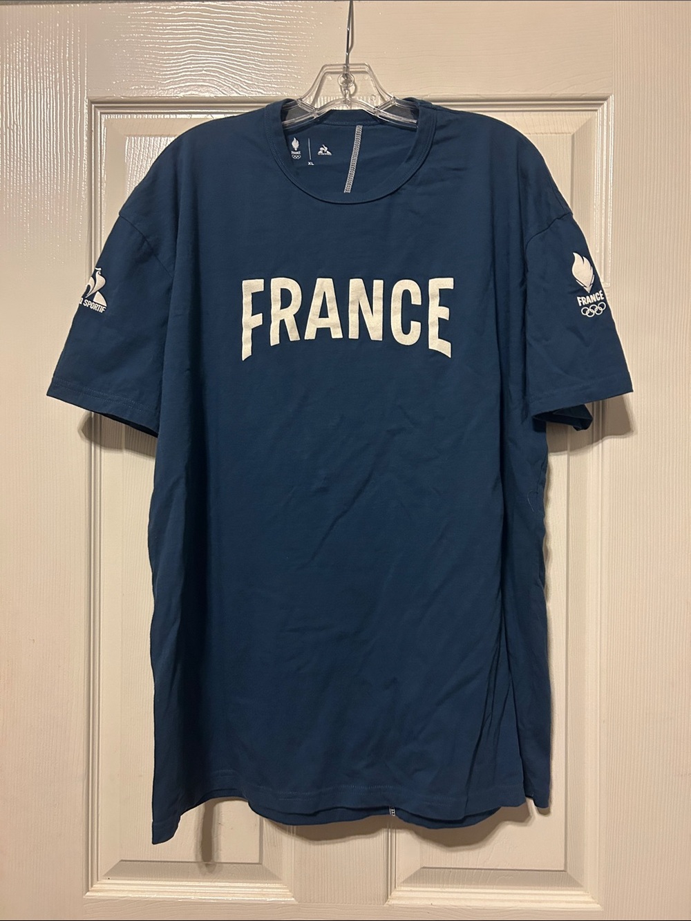 Le Coq Sportif France Olympics Team Blue T-Shirt XL Officially Licensed
